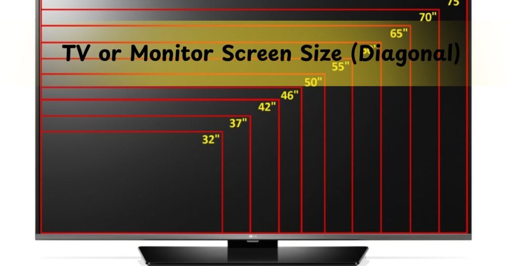 TV or Monitor Screen Size (Diagonal)