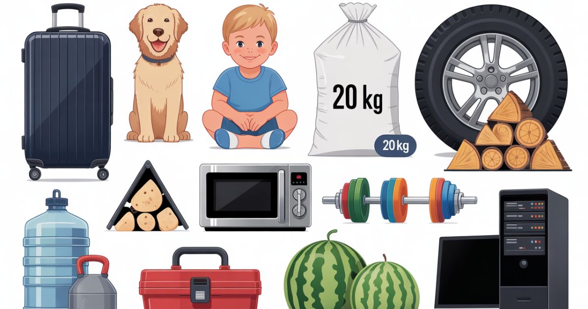 13 Common Things That Weigh About 20 Kilograms – Surprising Everyday Items You Never Realized