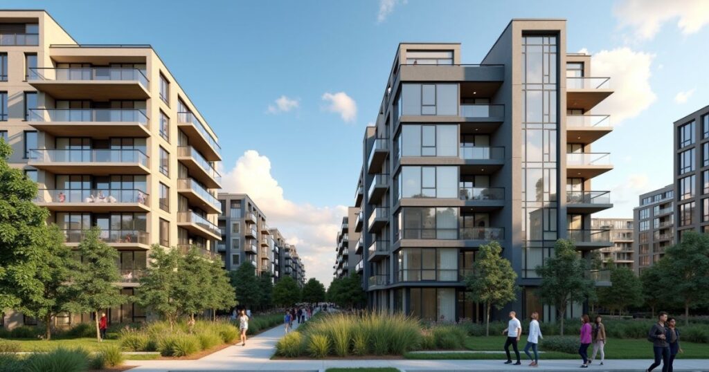 Modern 8-Story Residential Buildings